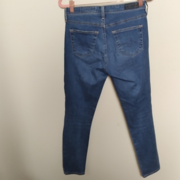 AG For Anthro Medium Wash Stevie Slim Straight Ankle Jeans Size 25 Regular - Picture 2 of 14